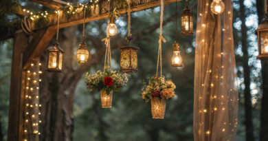 decoração escandinava em um casamento no inverno